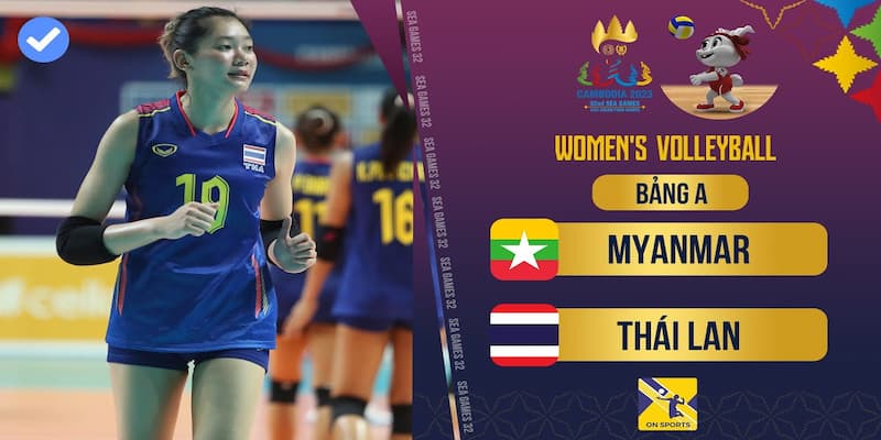 Đội hình bóng chuyền nữ Thái Lan tham gia SEA Games 32