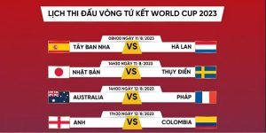 Lịch thi đấu tứ kết World Cup 2023